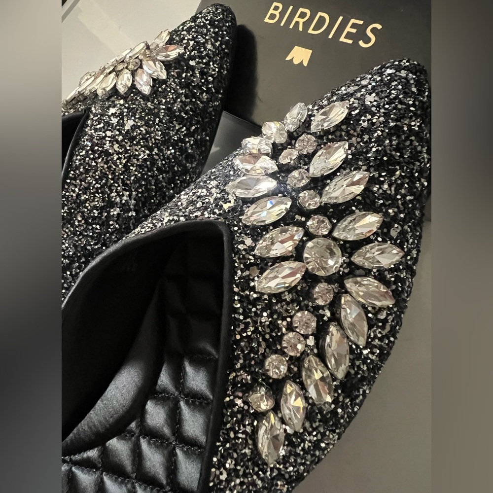 THE SWAN
Jeweled Gunmetal Sparkle 9.5 Birdies - Picture 11 of 12
